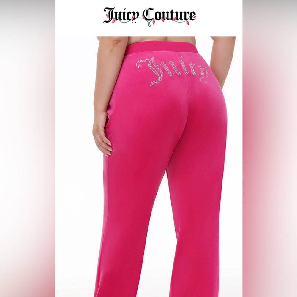 Juicy Couture Women's Hot Pink Velour Pants. Size XL